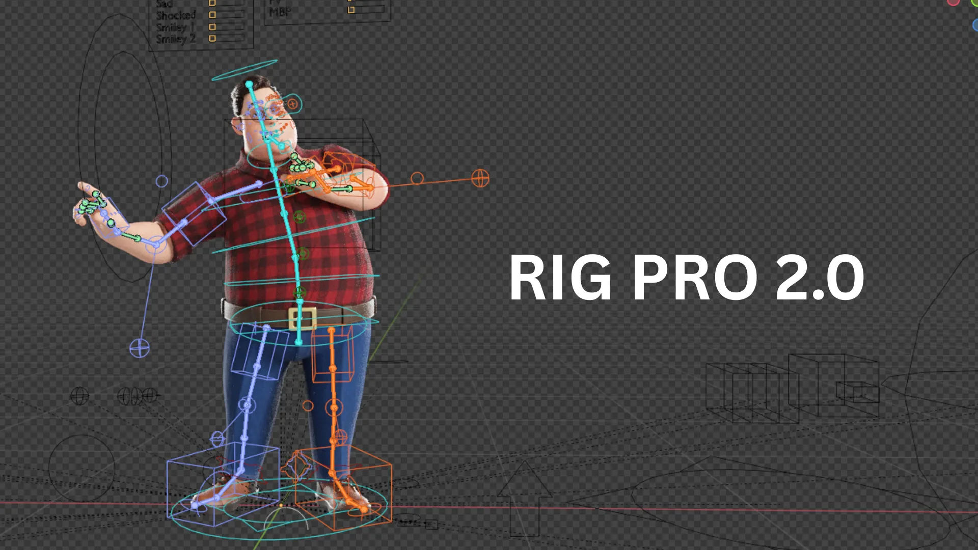 Autorig 2.0 rigging system with professional rig controls